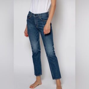 ASKK NY Mid Rise Straight with side slit hem Jeans In Resin Sz 27 NWT MSRP $210